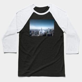 New York City Blue Sky Downtown Baseball T-Shirt